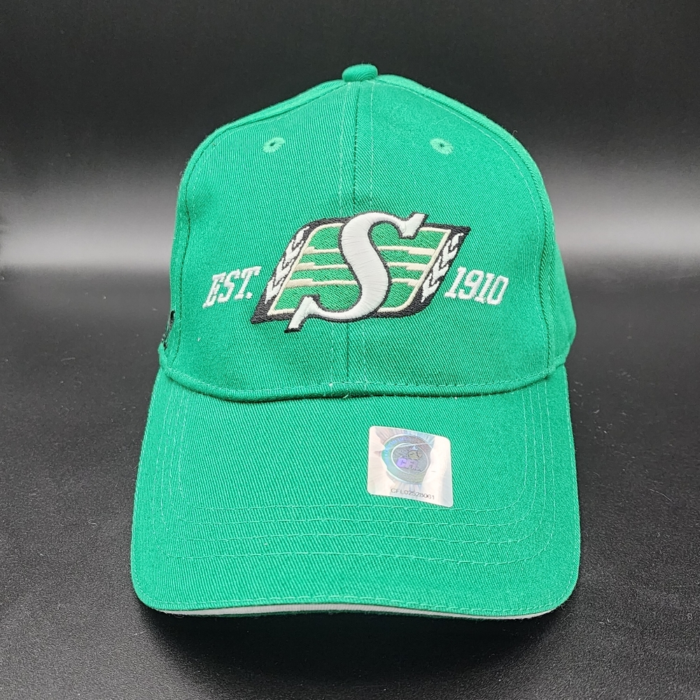 Saskatchewan Roughriders Hat Green Strap back CFl EST. 1910 Football Official